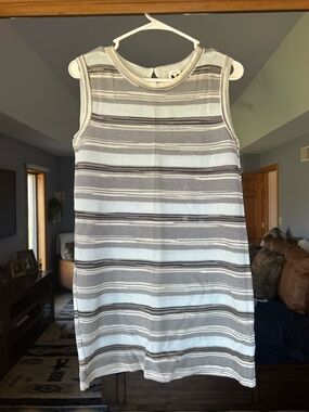 Missoni Sleeveless Striped Knit Mini Dress - Black and White